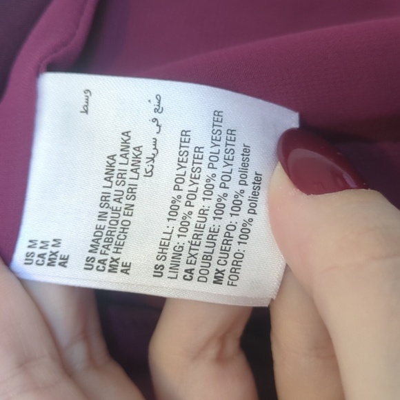 Bar III burgundy satin loose fitting scoop neck camisole thin strap tank top - Picture 6 of 8